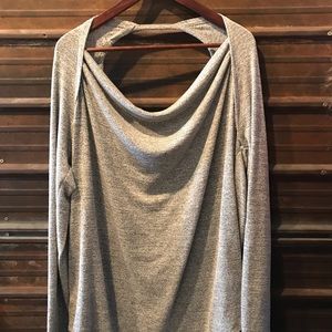 Gray athleisure top